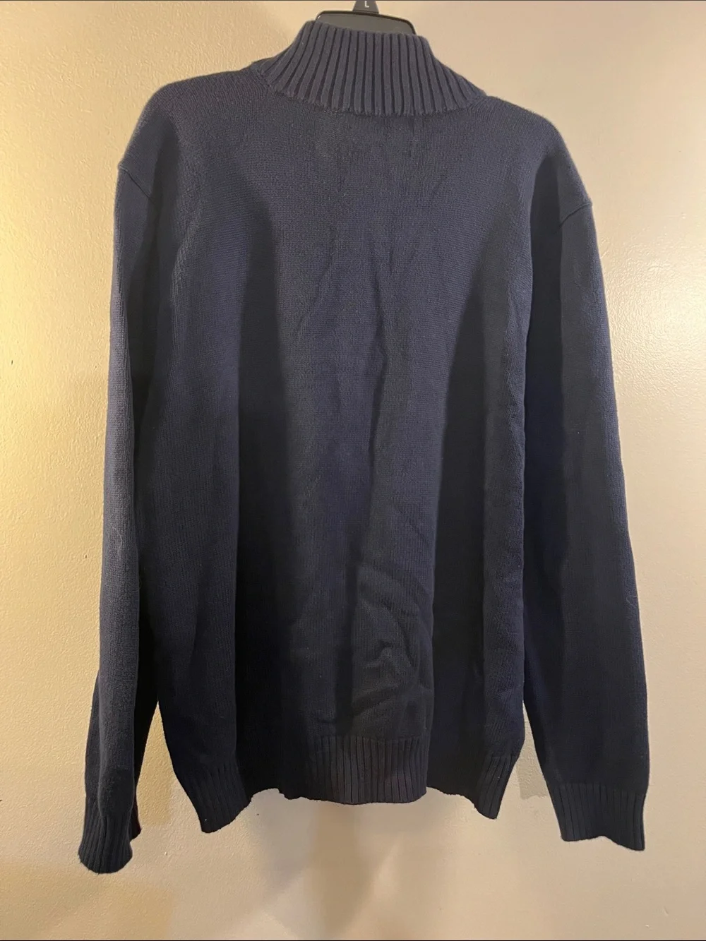 Polo by Ralph Lauren Navy Half-Zip Sweater with Red Pony